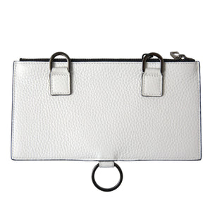 Dolce &amp; Gabbana Elegant White Leather Crossbody Cardholder