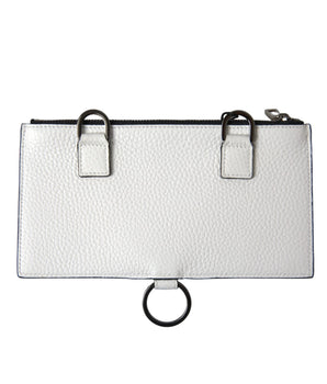 Dolce &amp; Gabbana Elegante tarjetero bandolera de piel blanca