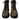 Dolce &amp; Gabbana Bronze Plateau Padded Boots with DG Logo Plate