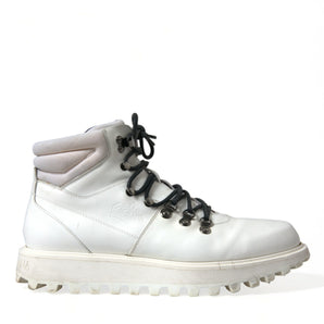 Dolce & Gabbana Pristine White Italian Ankle Boots