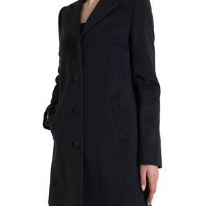 Dolce & Gabbana Elegant Virgin Wool Blend Black Blazer