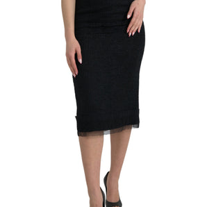 Dolce &amp; Gabbana Elegant High Waist Midi Skirt