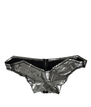 Dolce &amp; Gabbana Top Elegance Plateado con Cierre de Cremallera