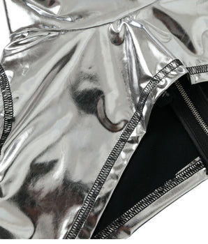 Dolce &amp; Gabbana Top Elegance Plateado con Cierre de Cremallera