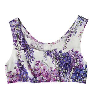 Dolce &amp; Gabbana Top corto floral elegante