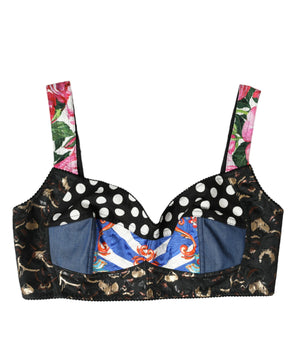 Dolce &amp; Gabbana Top corto tipo corpiño con patchwork floral