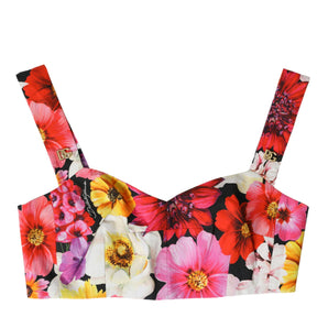 Dolce &amp; Gabbana Exquisite Floral Bustier Crop Top