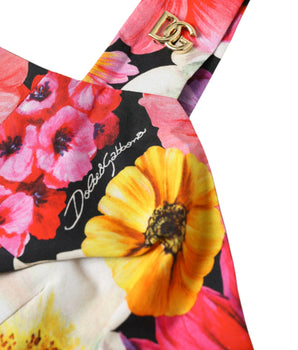 Dolce &amp; Gabbana Top corto con corpiño floral exquisito