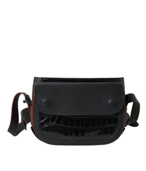 Balenciaga Black Exotic Leather Shoulder Crossbody Camera Bag