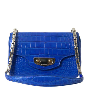 Balenciaga Blue Exotic Leather Neo Classic Purse Shoulder Handbag Bag