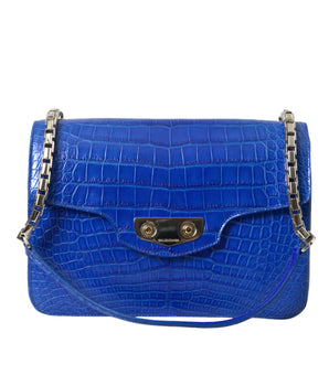 Balenciaga Blue Exotic Leather Neo Classic Small Shoulder Bag
