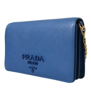 Prada Elegant Monogram Leather Sling Purse