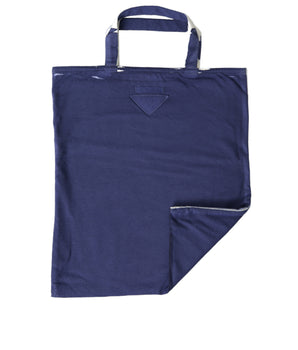 Prada elegante bolso tote azul para salidas elegantes