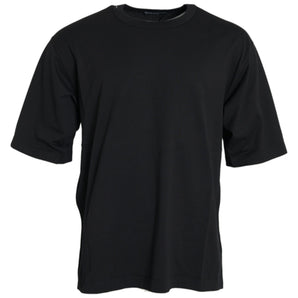 Dolce &amp; Gabbana Black Logo Embossed Crew Neck Short Sleeves T-shirt