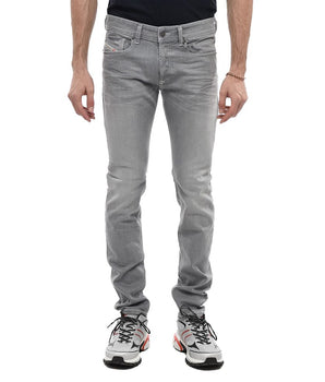 Diesel Gray Cotton Men Skinny Jean