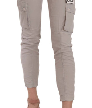 Dolce & Gabbana Casual Fitted Khaki Trousers Pants Dolce & Gabbana 