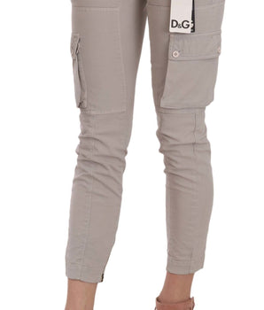 Dolce & Gabbana Casual Fitted Khaki Trousers Pants Dolce & Gabbana 