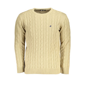 Suéter de tela beige US Grand Polo