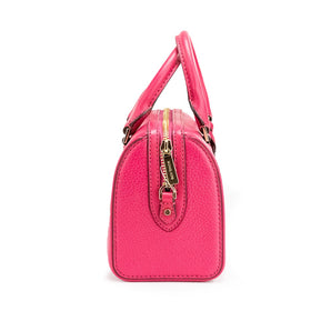 Michael Kors Travel XS Carmine Pink Leather Duffle Crossbody Handbag Purse