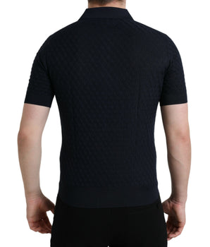 Dolce & Gabbana Dark Blue Collared Short Sleeve Polo T-shirt