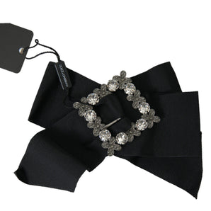 Dolce &amp; Gabbana Black Swarovski Crystal Embellished Hair Clip