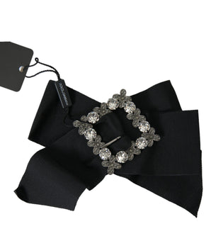 Dolce & Gabbana Black Swarovski Crystal Embellished Hair Clip