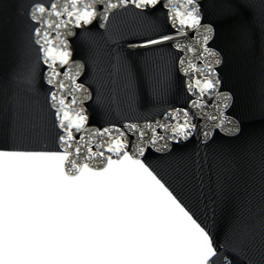 Dolce &amp; Gabbana Black Swarovski Crystal Embellished Hair Clip