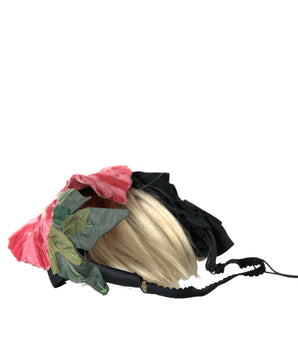 Dolce & Gabbana Black Viscose White Hair Parrucchiera Headband Diadem