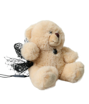 Dolce &amp; Gabbana Beige Teddy Bear Mesh Net Band Hair Clip