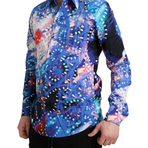 Dolce &amp; Gabbana Multicolor Luminarie Slim MARTINI Shirt