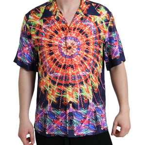 Dolce &amp; Gabbana Multicolor Luminarie Silk Casual Shirt