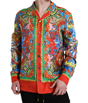 Dolce & Gabbana Multicolor Patterned Button Down Casual Shirt