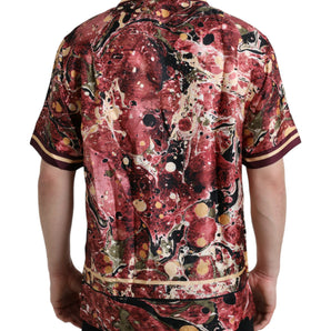 Dolce &amp; Gabbana Multicolor Button Down Silk Shirt