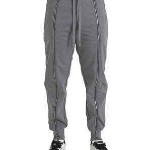 Dolce &amp; Gabbana Gray Cotton Jogger Skinny Sweatpants Pants