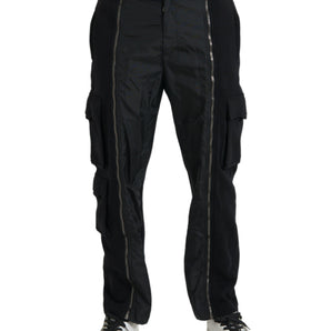 Dolce &amp; Gabbana Black Cotton Blend Skinny Pants