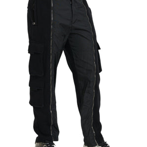 Dolce &amp; Gabbana Black Cotton Blend Skinny Pants