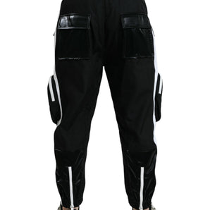 Dolce &amp; Gabbana Pantalones deportivos cargo jogger de nailon negro para hombre Pantalones