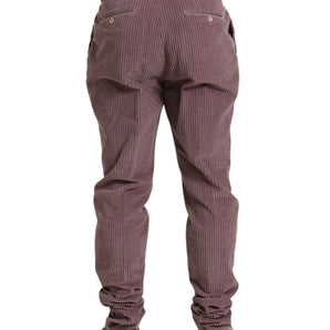 Dolce &amp; Gabbana Purple Corduroy Cotton Stretch Skinny Pants