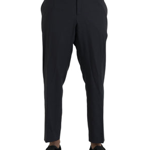 Dolce &amp; Gabbana Blue Wool Men Skinny Dress Pants