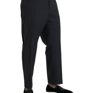 Dolce &amp; Gabbana Blue Wool Men Skinny Dress Pants