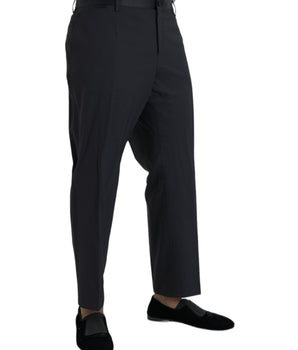 Dolce & Gabbana Blue Wool Men Skinny Dress Pants