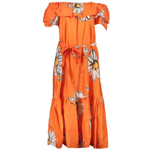 Vestido Desigual Algodón Naranja