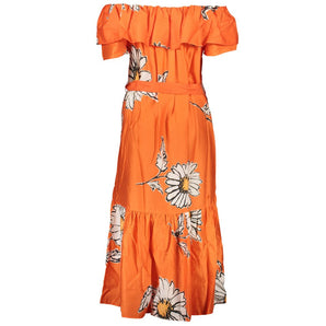 Vestido Desigual Algodón Naranja