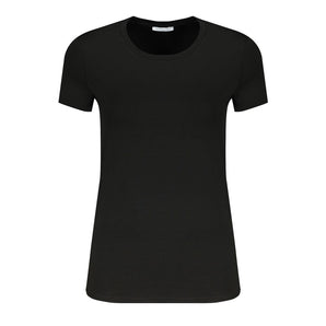 Patrizia Pepe Black Elastane Tops &amp; T-Shirt