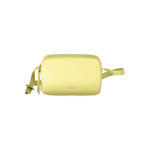 Bolso de mano de cuero amarillo Coccinelle