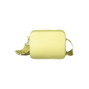 Bolso de mano de cuero amarillo Coccinelle