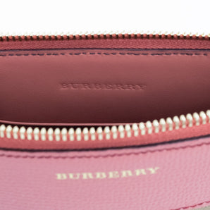 Burberry Peyton House Check Derby Cinnamon Red Grain Leather Pouch Crossbody Bag