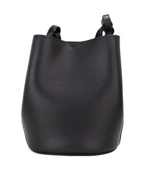 Burberry Lorne Bolso pequeño de cuero estilo guijarro con cuadros Haymarket en negro