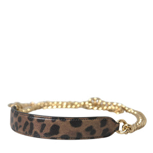 Dolce &amp; Gabbana Brown Leopard Handbag Accessory Shoulder Strap