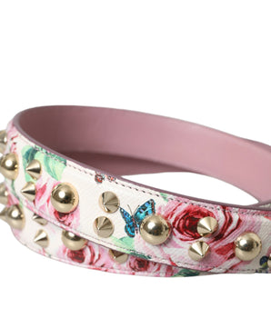 Dolce &amp; Gabbana Pink Floral Handbag Accessory Shoulder Strap